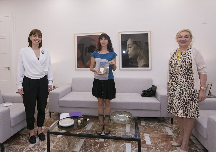 Diana Morant, Carme Melo i Carme Fuster a Gandia aquest matí